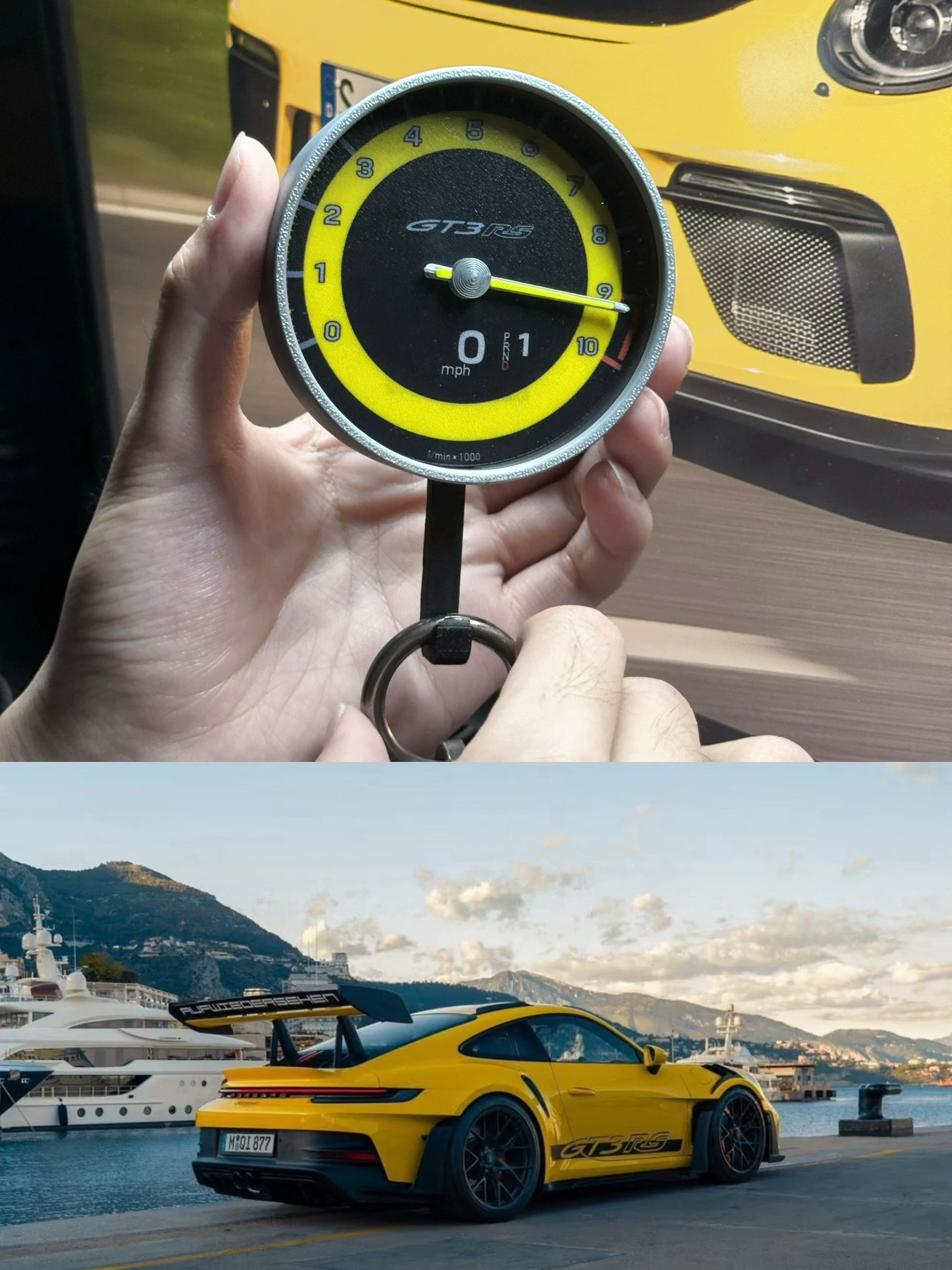 Porsche 911 GT3 RS Tachometer Interactive Key Hook Display