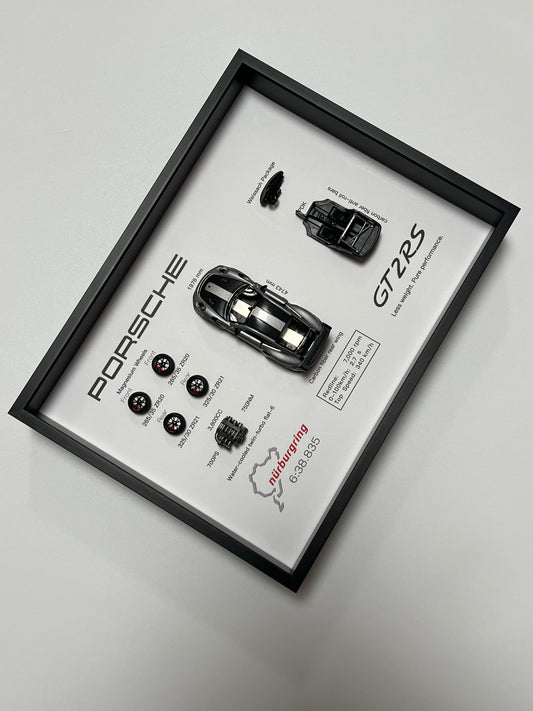 Porsche 911 GT2RS Framed Display Shadow Box 15.2x20.3cm