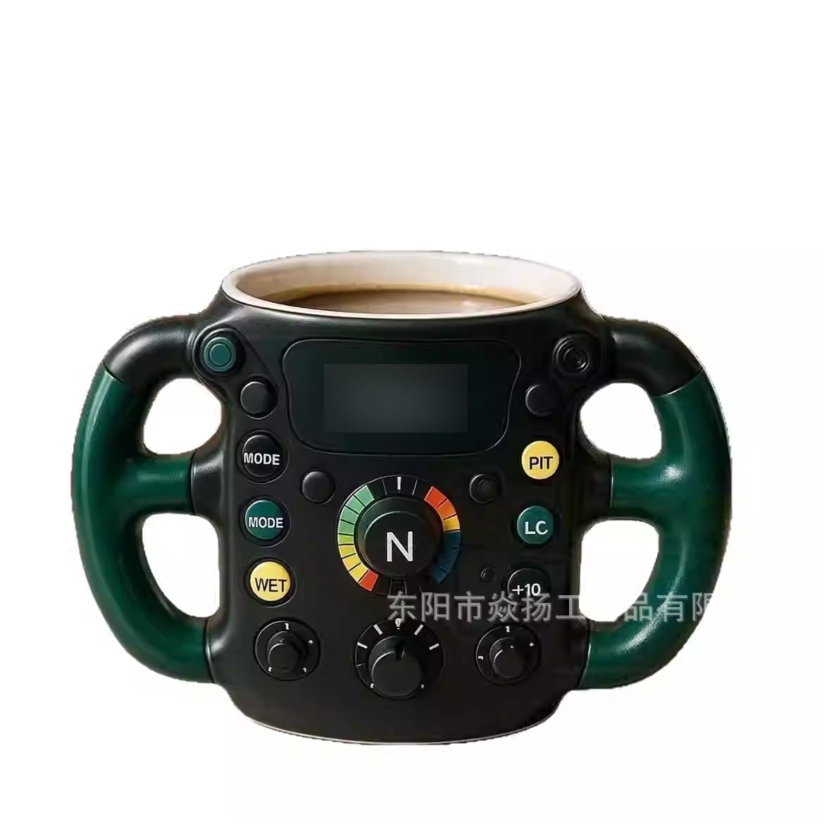 F1 Steering Wheel 3D Resin Stainless Steel Mug