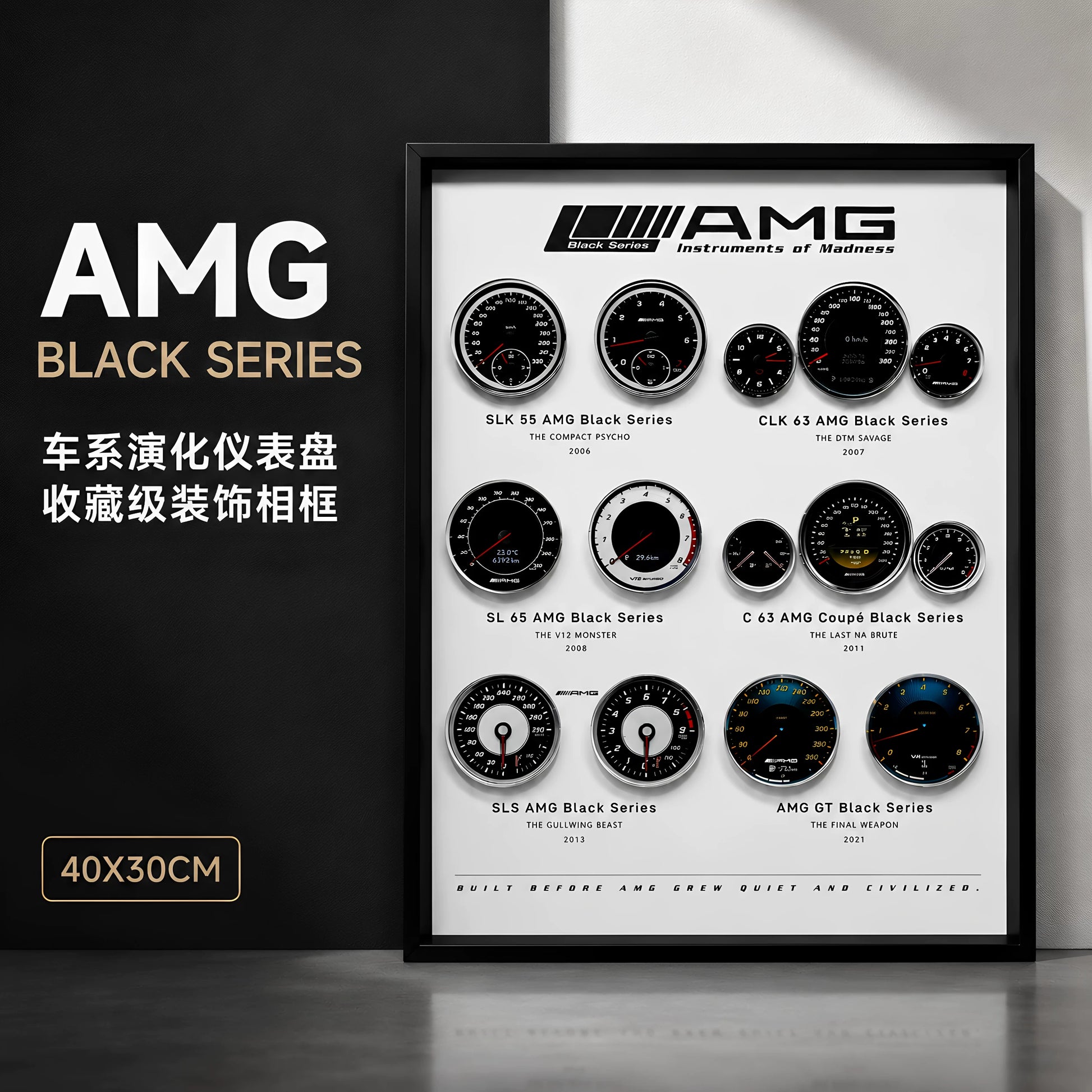 AMG Black Series Dashboard Evolution Framed Wall Art 30x40cm