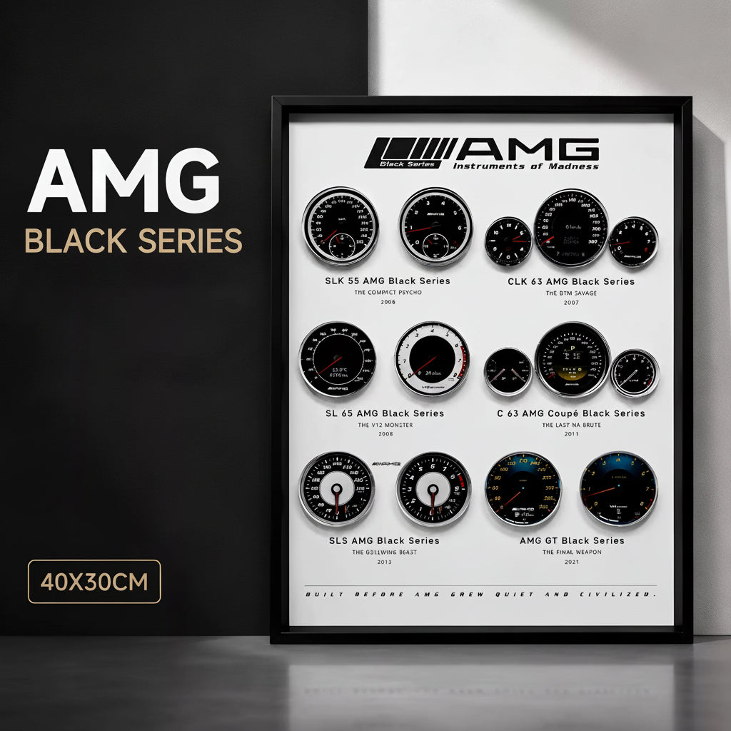 AMG Black Series Dashboard Evolution Framed Wall Art 30x40cm