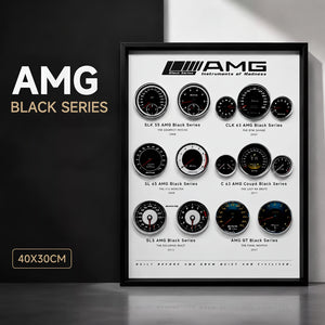 AMG Black Series Dashboard Evolution Framed Wall Art 30x40cm