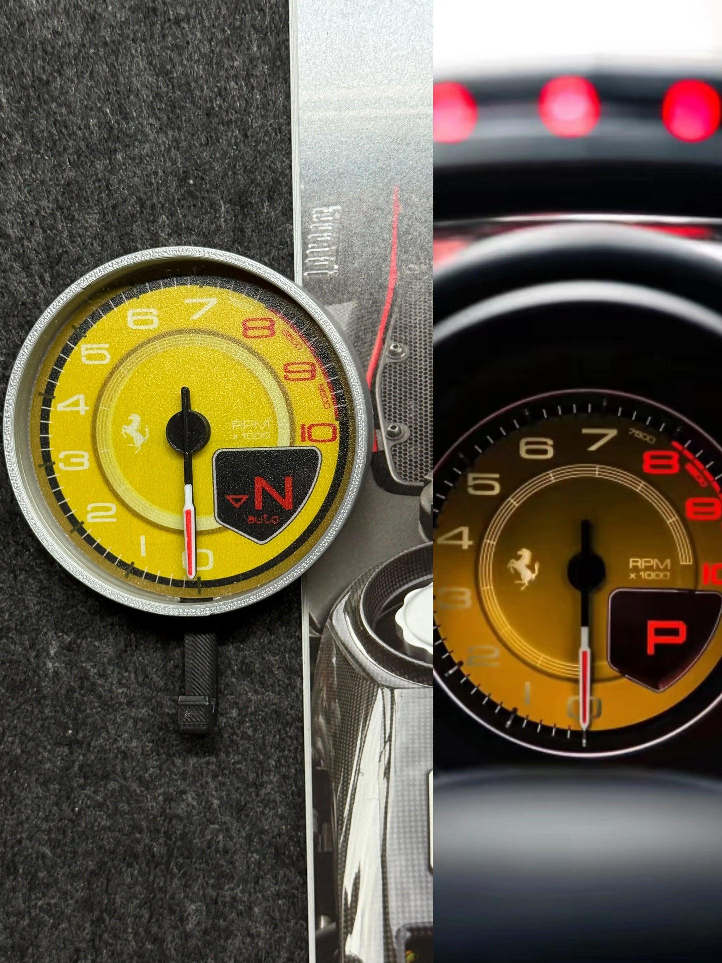 Ferrari 488 Pista Tachometer Interactive Key Hook Display