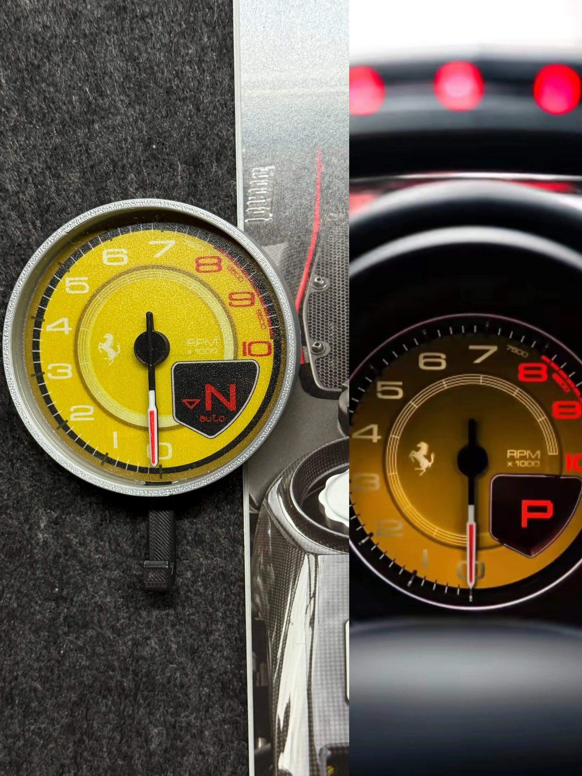 Ferrari 488 Pista Tachometer Interactive Key Hook Display