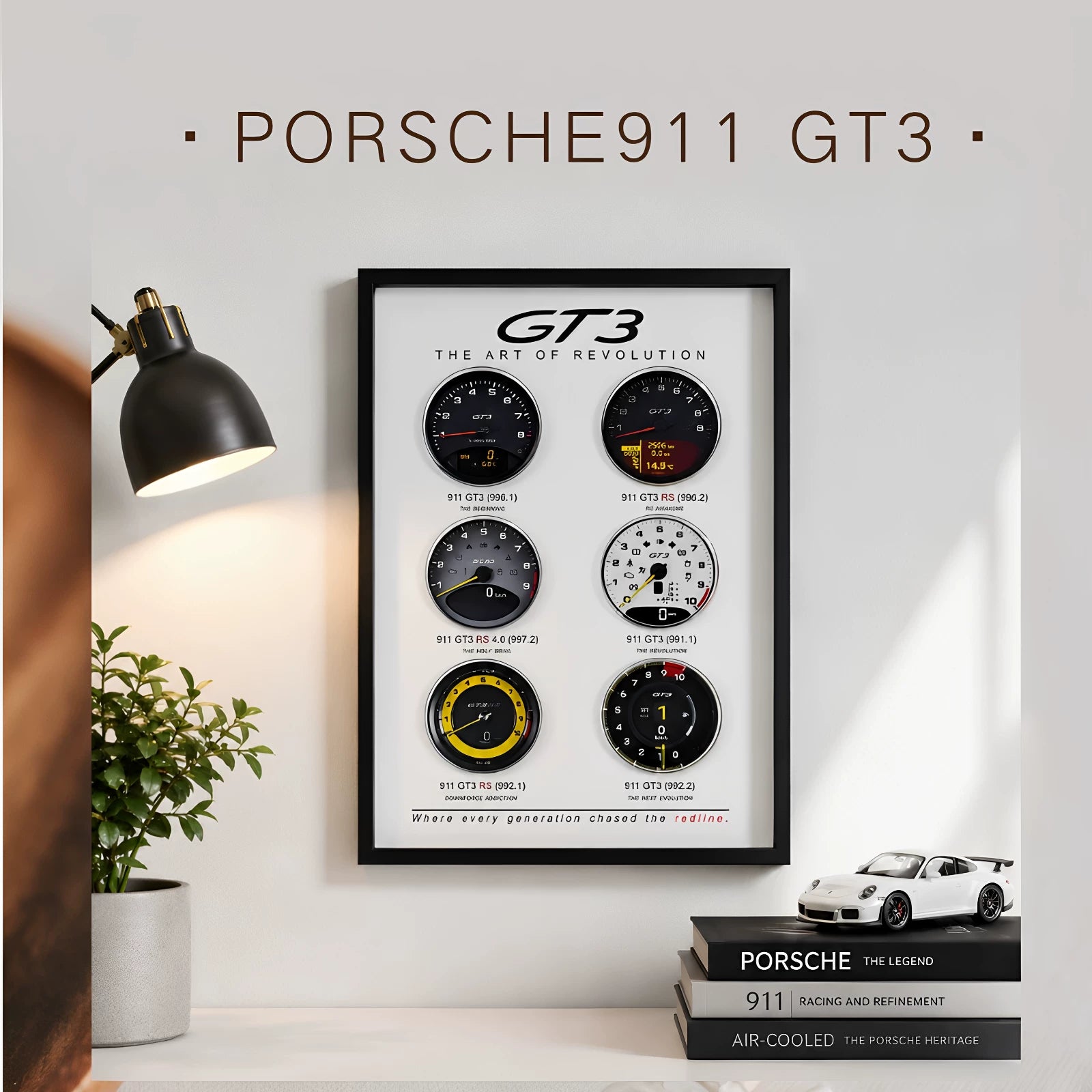 Porsche Classic Supercar Dial Framed Wall Art Display 30x20cm