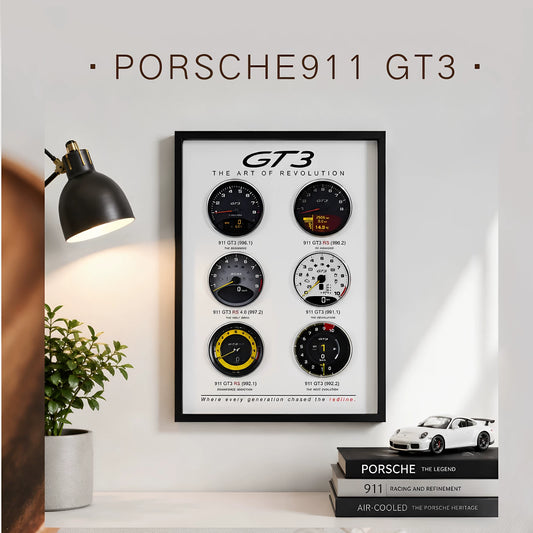 Porsche Classic Supercar Dial Framed Wall Art Display 30x20cm