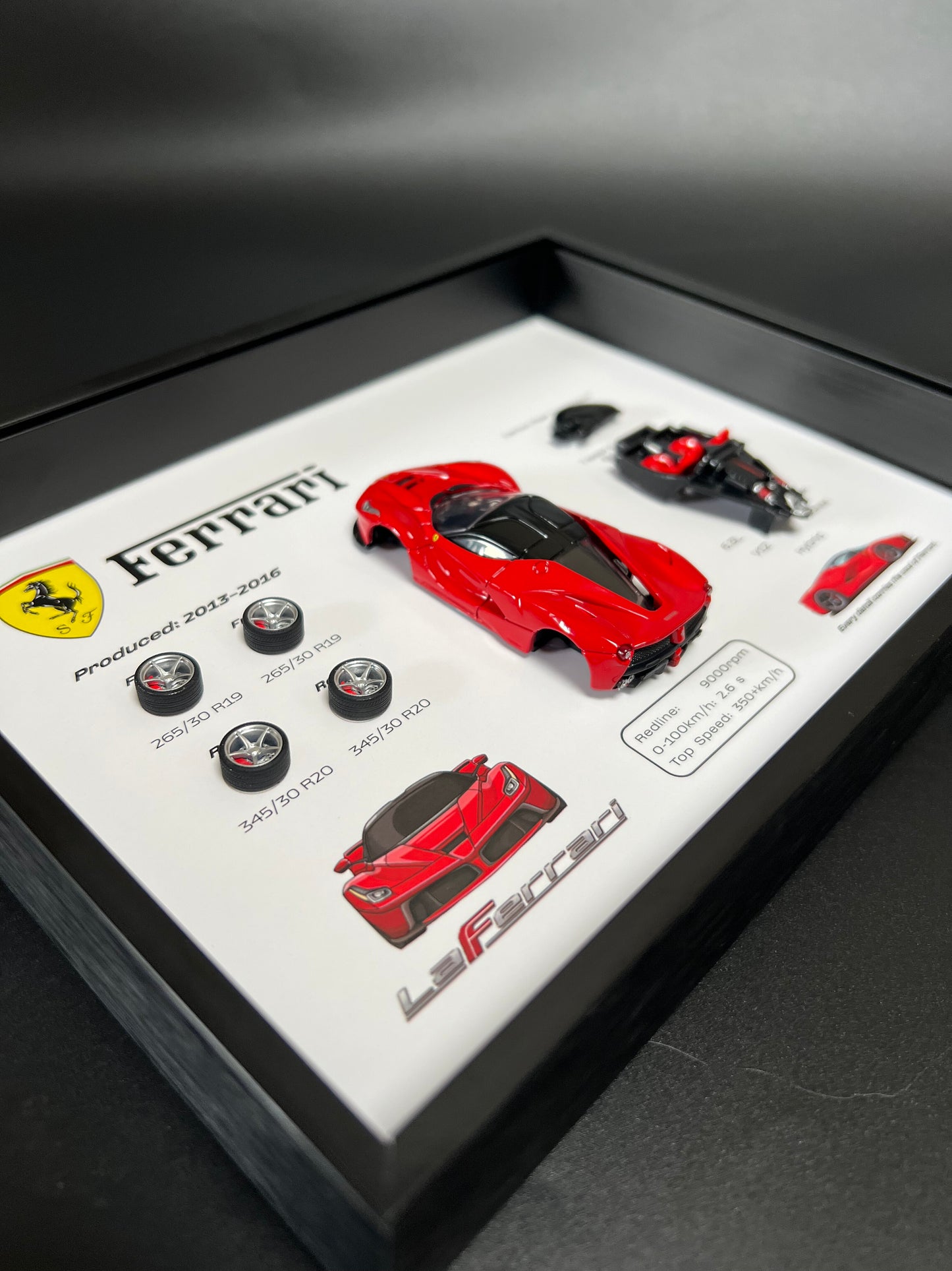 Ferrari LaFerrari Supercar Framed Wall Art Display 15x20cm