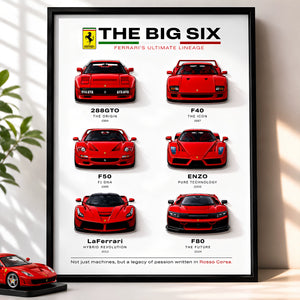 Ferrari Classic Supercar Framed Wall Art Display 30x40cm