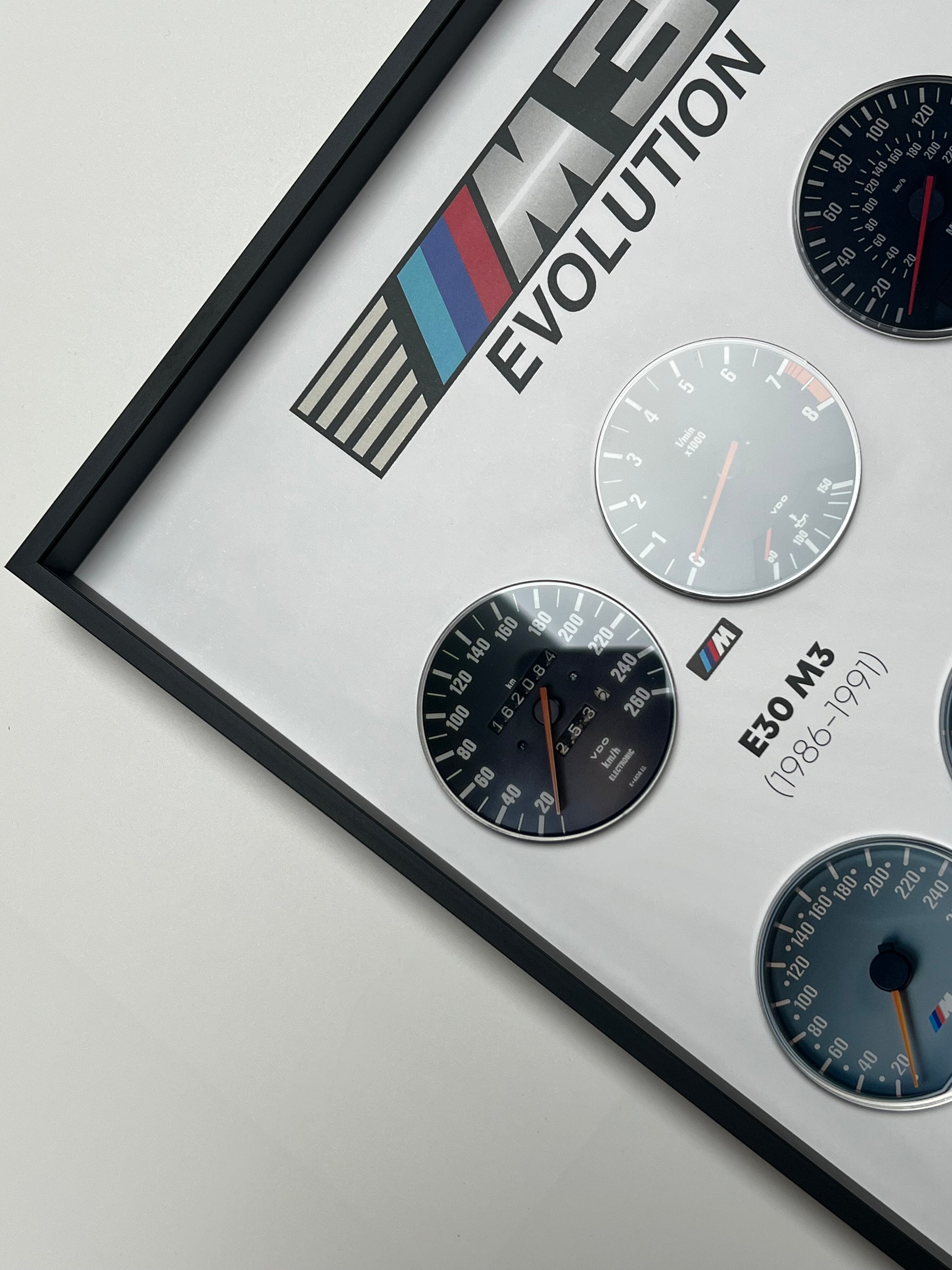 BMW M3 Evolution Dashboard Framed Wall Art 30.5x40.6cm