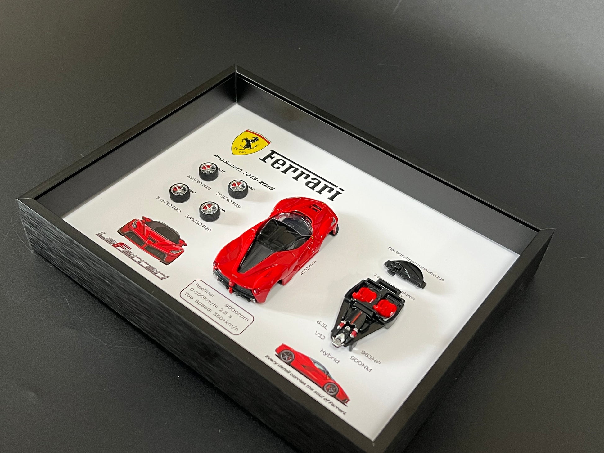 Ferrari LaFerrari Supercar Framed Wall Art Display 15x20cm