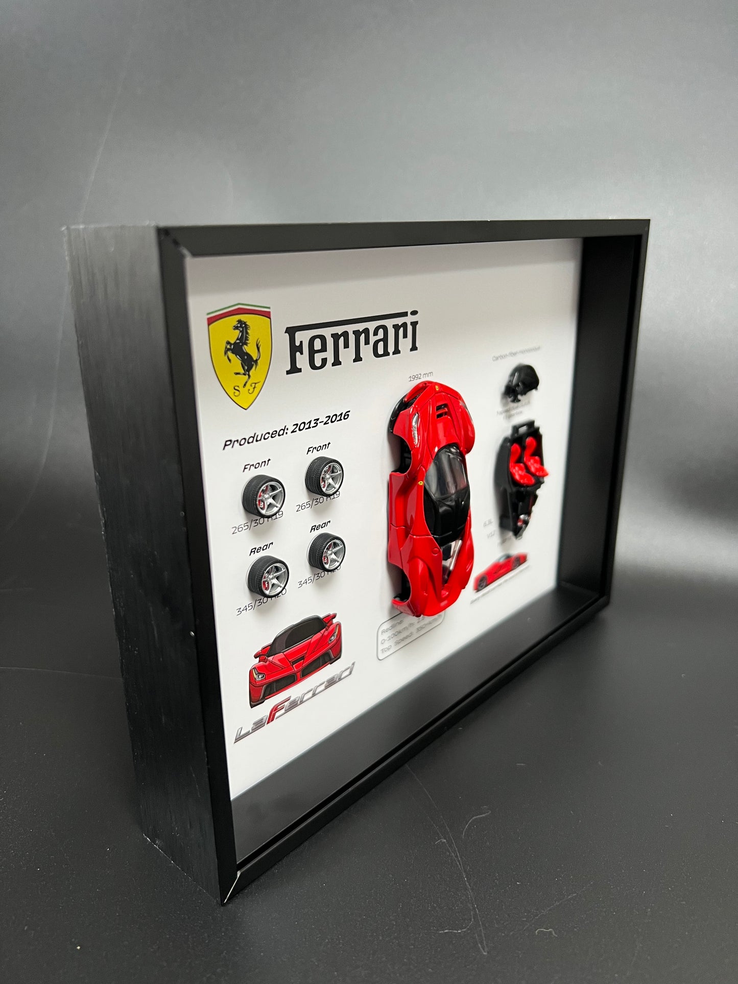 Ferrari LaFerrari Supercar Framed Wall Art Display 15x20cm