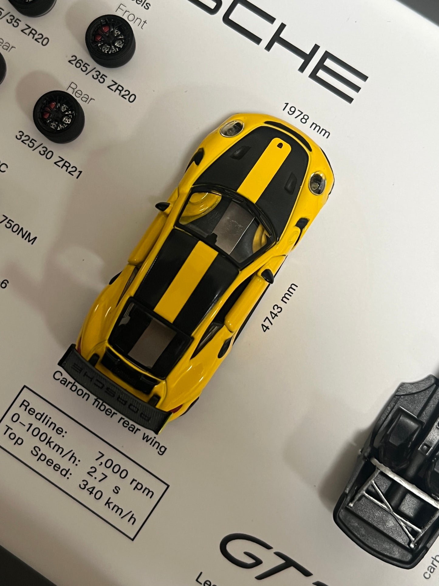 Porsche 911 GT2RS Framed Display Shadow Box 15.2x20.3cm
