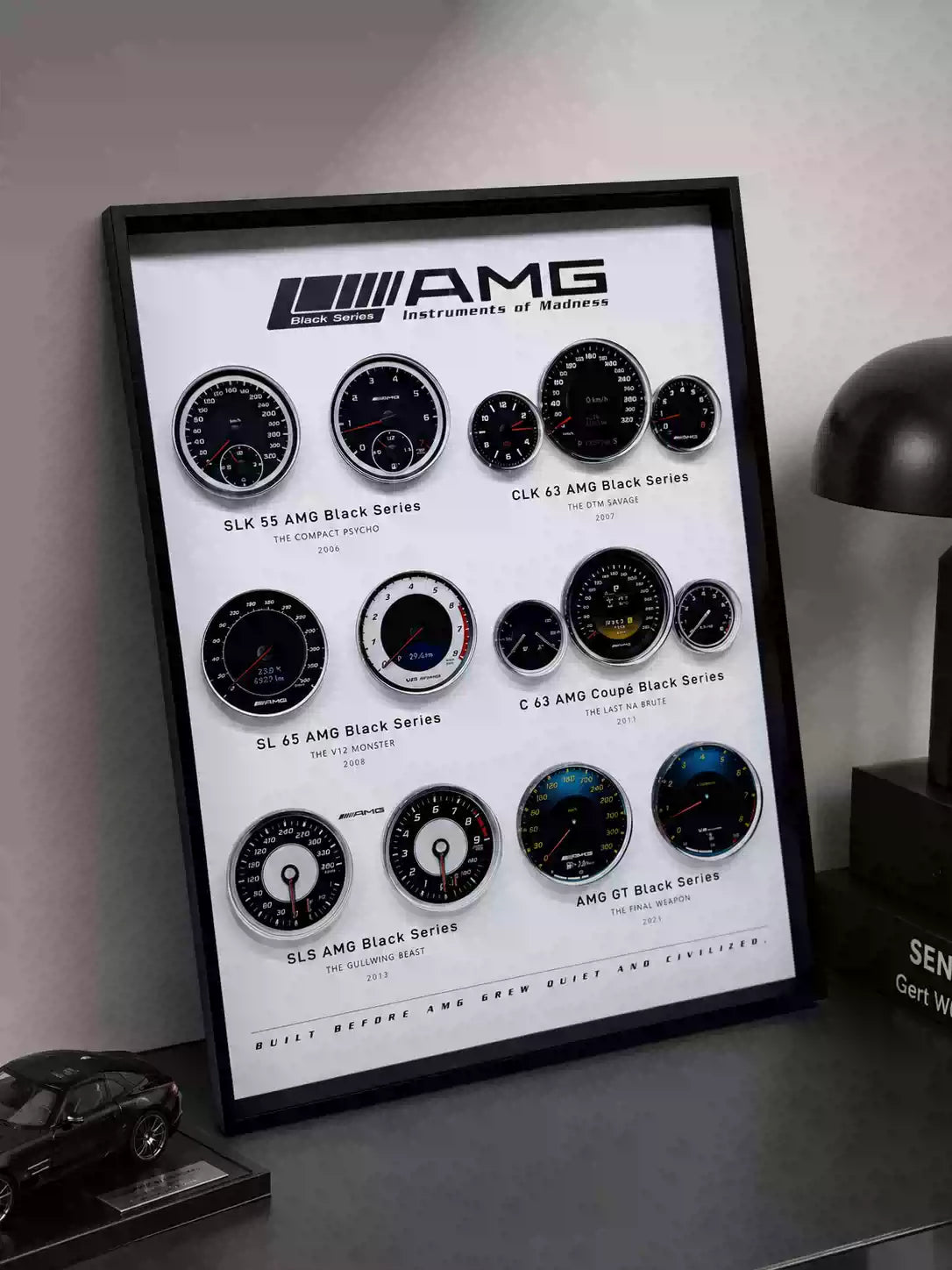 AMG Black Series Dashboard Evolution Framed Wall Art 30x40cm