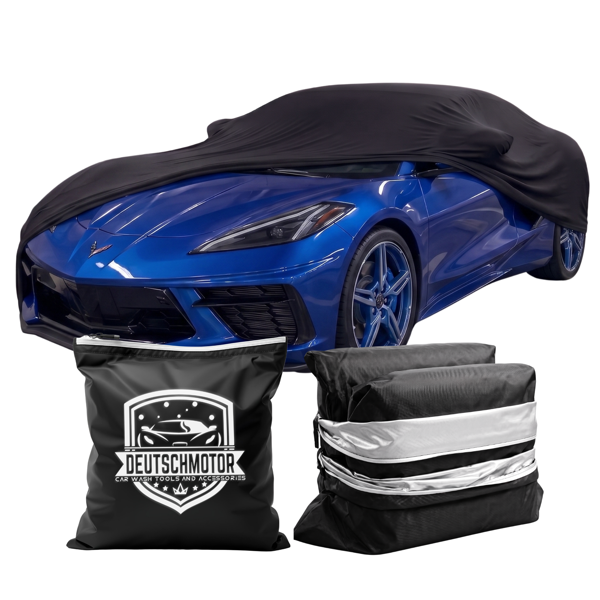 Corvette C8 outdoor All Weather Protection Sun UV dust car Cover Land Rover Outdoor Exterior Full Size - Deutschmotor