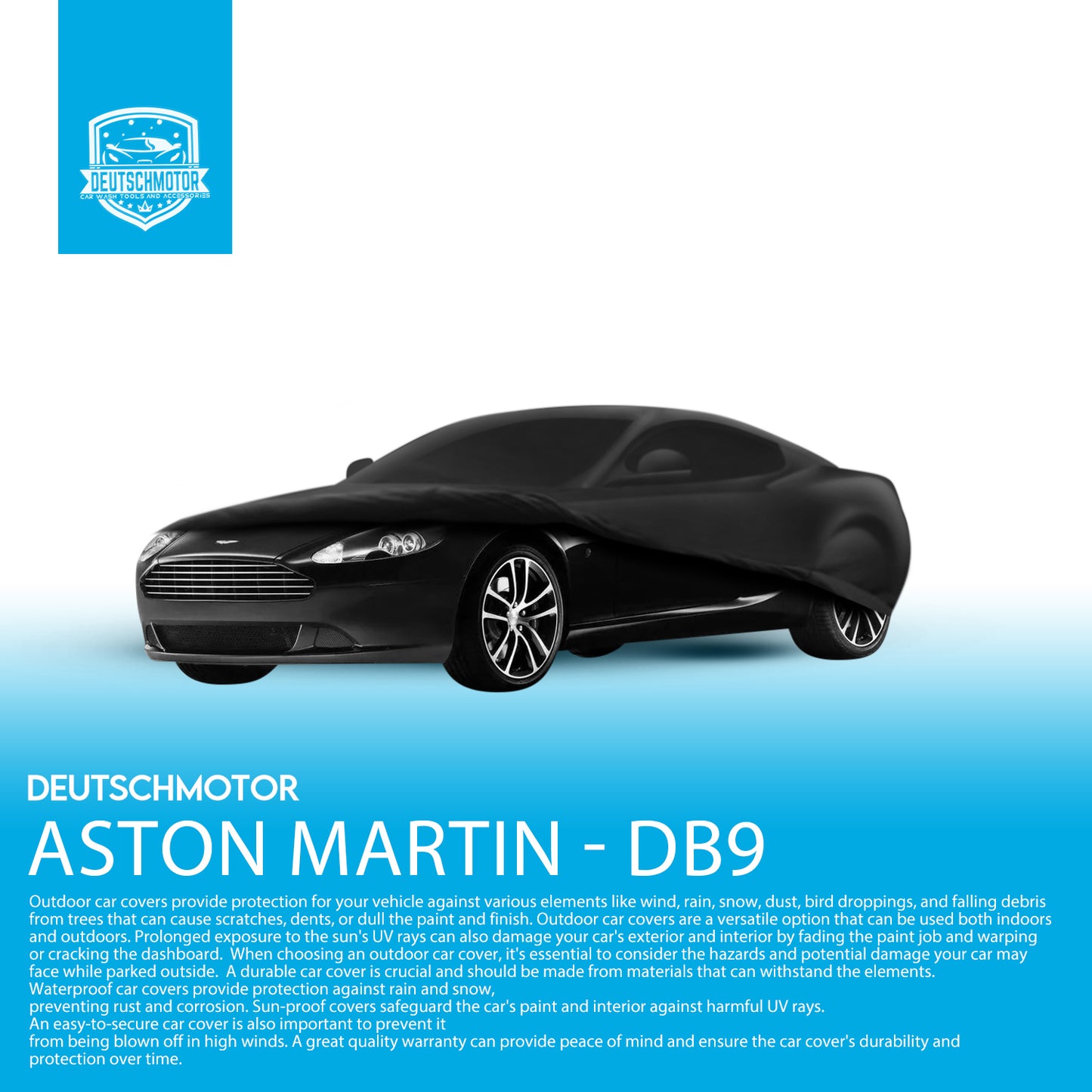 Aston Martin DB9 2013-2017 영국 녹색 또는 검은 색 방진 먼지 비용 자동차 커버 