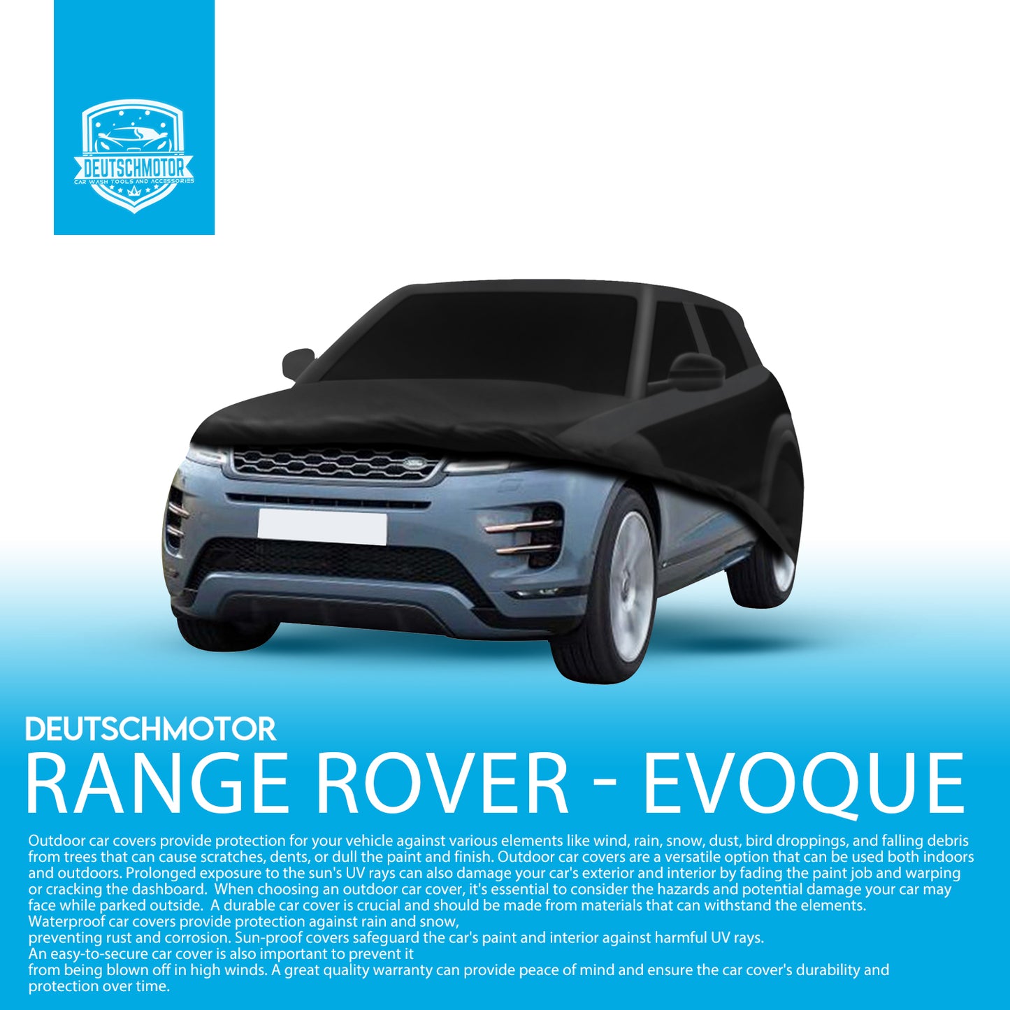 Range Rover all Evoque model car cover black protection rain dust paint