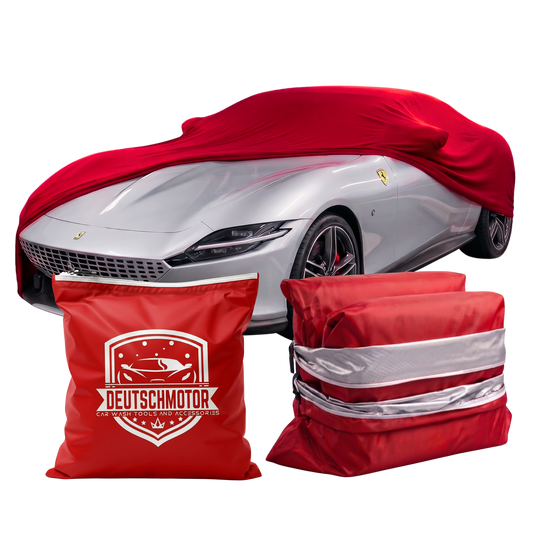 Outdoor red dustproof car cover for Ferrari Roma protection Sun UV dust