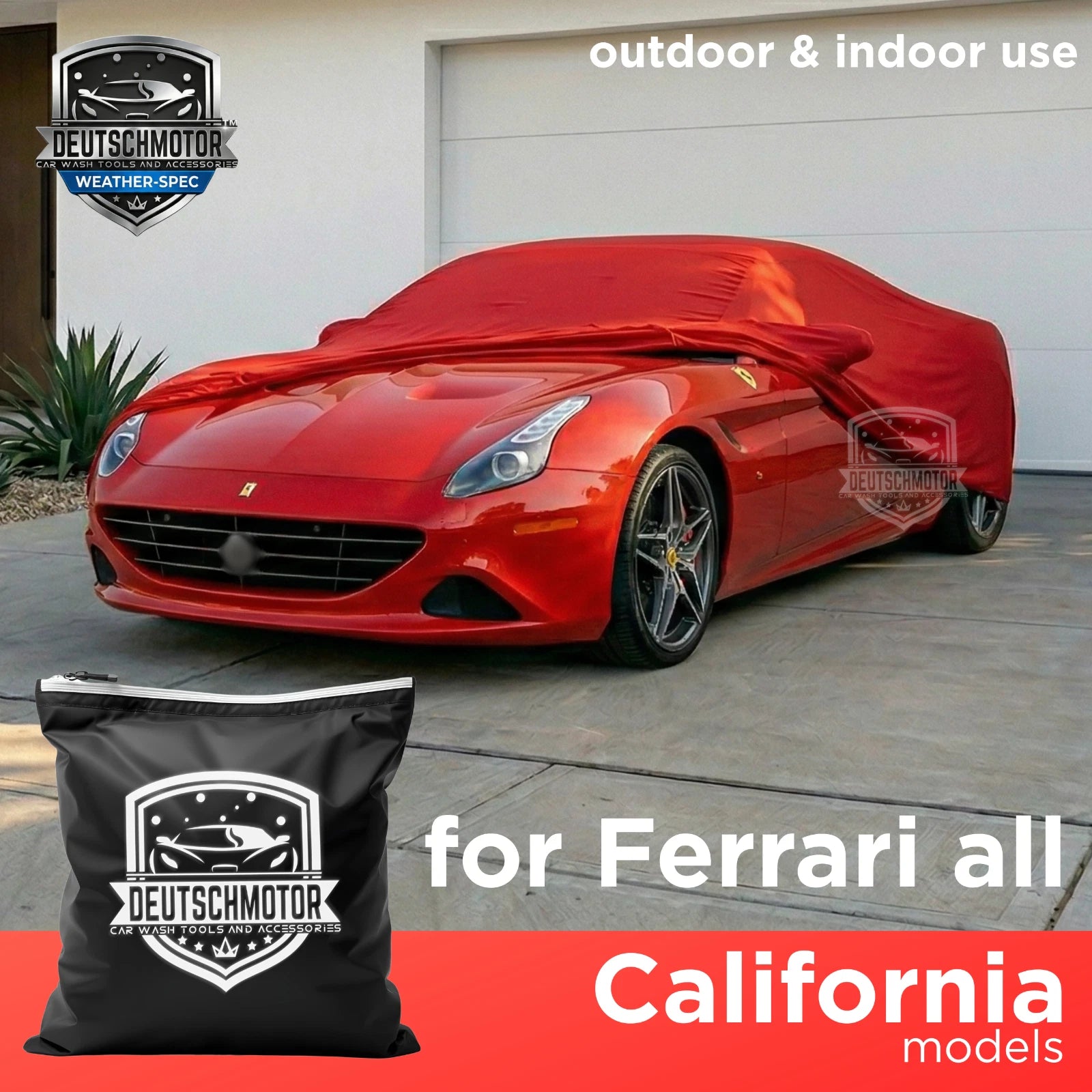Semi custom outdoor car Cover for Ferrari California 2008-2017 red Waterproof