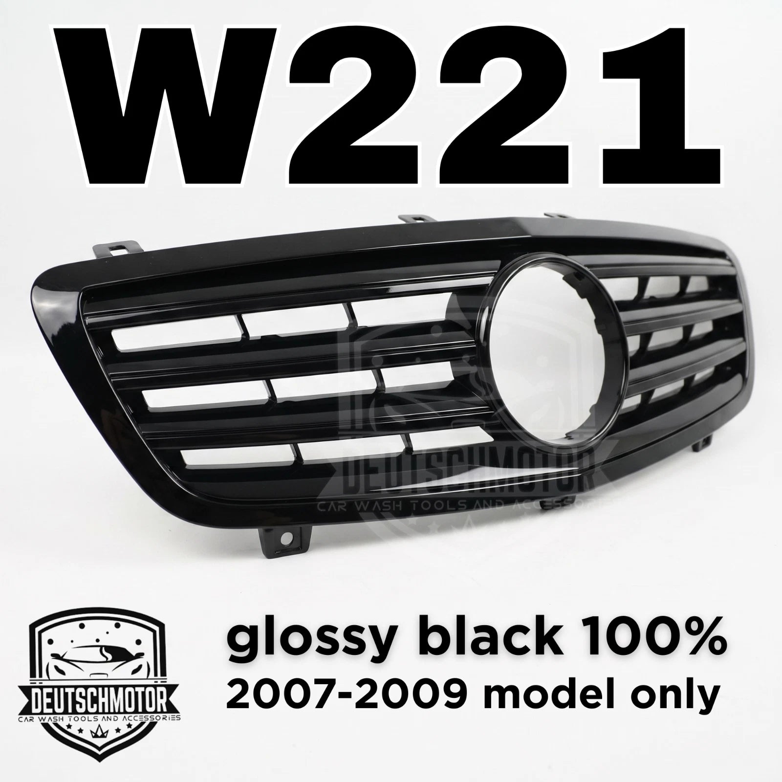 for Mercedes w221 S550 S63 S65 S600 front grille black 3 Fins S-class 2006-2009