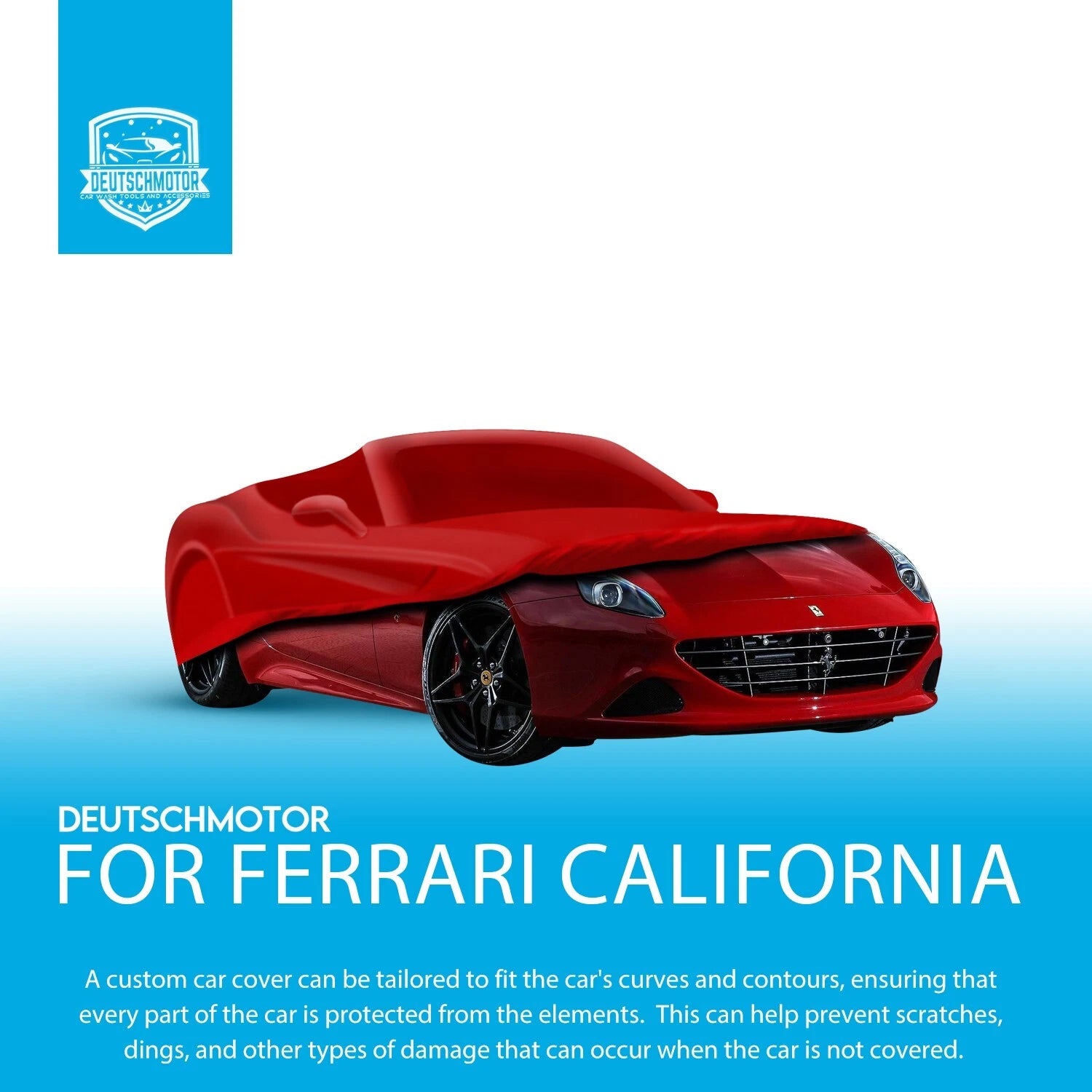 Semi custom outdoor car Cover for Ferrari California 2008-2017 red Waterproof