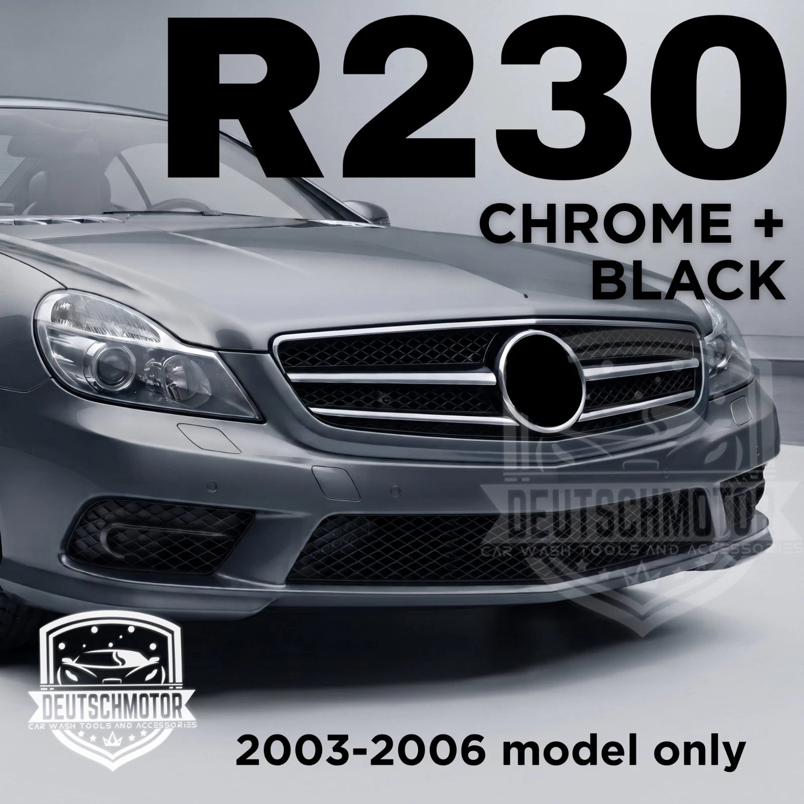 for Mercedes R230 SL500 SL55 Grille front Grill black + chrome 2003-2006 SL63