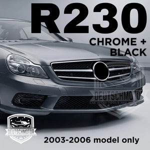for Mercedes R230 SL500 SL55 Grille front Grill black + chrome 2003-2006 SL63