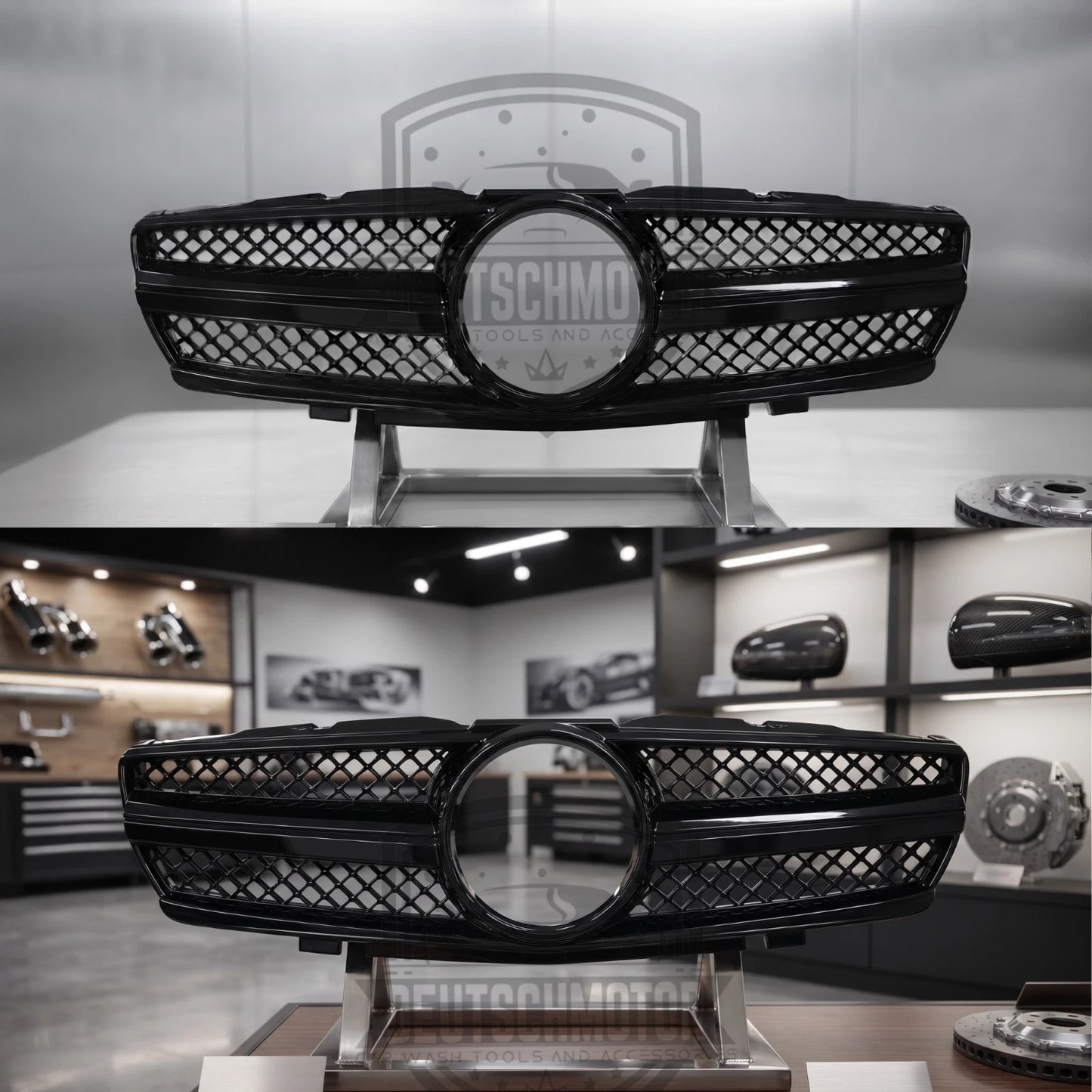 for Mercedes R230 SL500 SL600 Grille front Grill 100% glossy paint 2003-2006