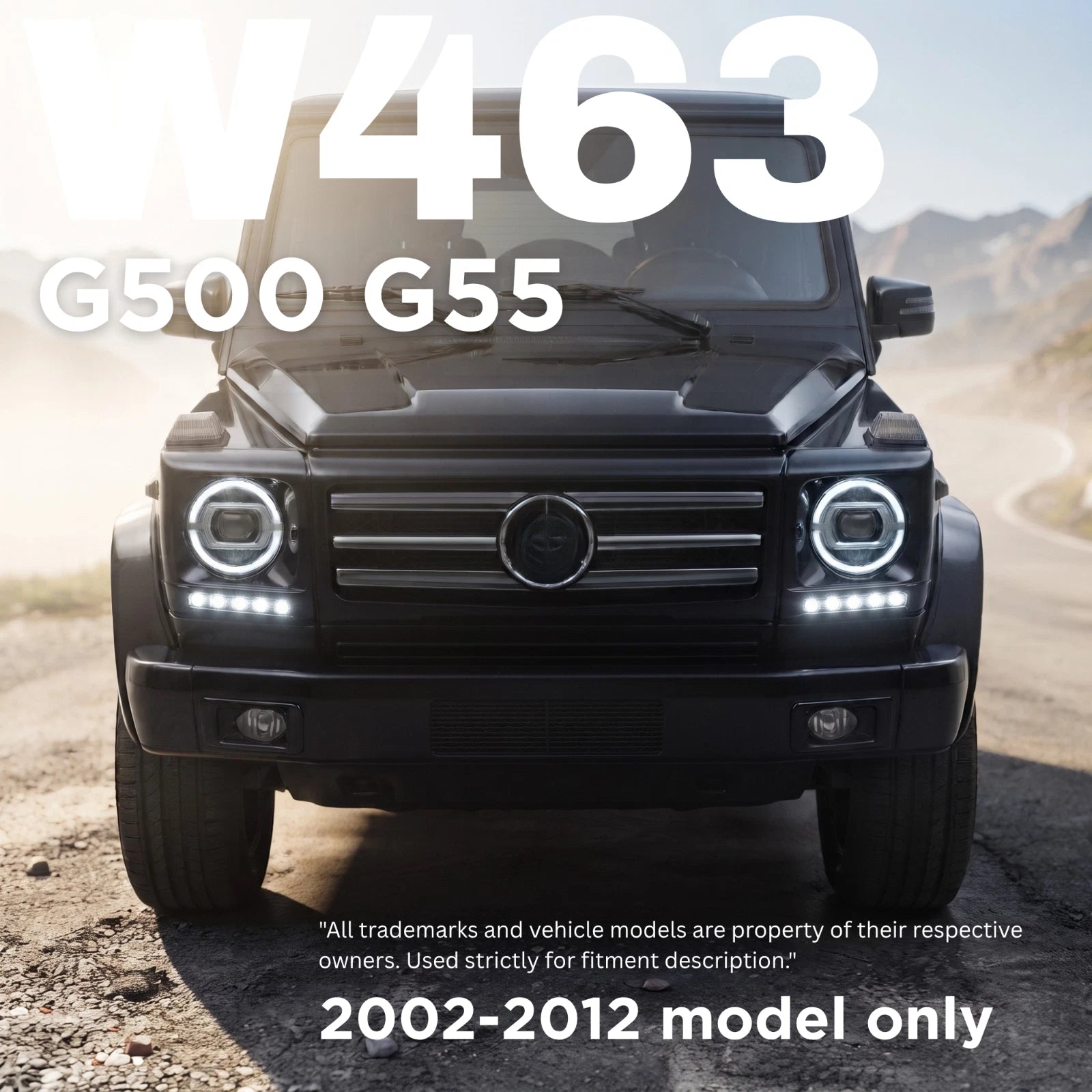 For Mercedes W463 G-Class Headlight Covers Day Time Running Lights 2002 G55 ECE