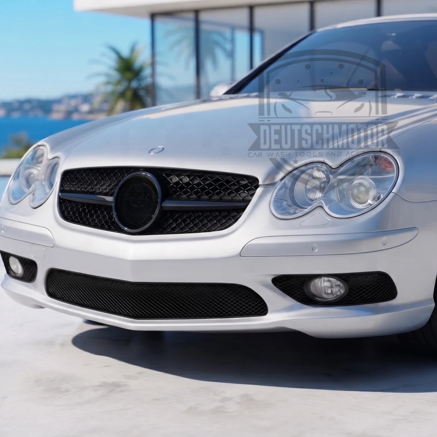 for Mercedes R230 SL500 SL600 Grille front Grill 100% glossy paint 2003-2006