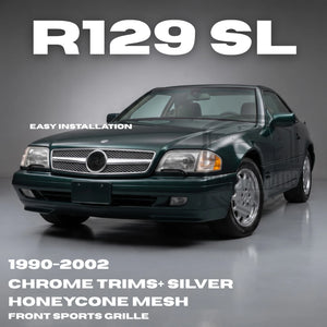 for Mercedes R129 1990-2002 SL500 SL320 silver 1 Fin chrome