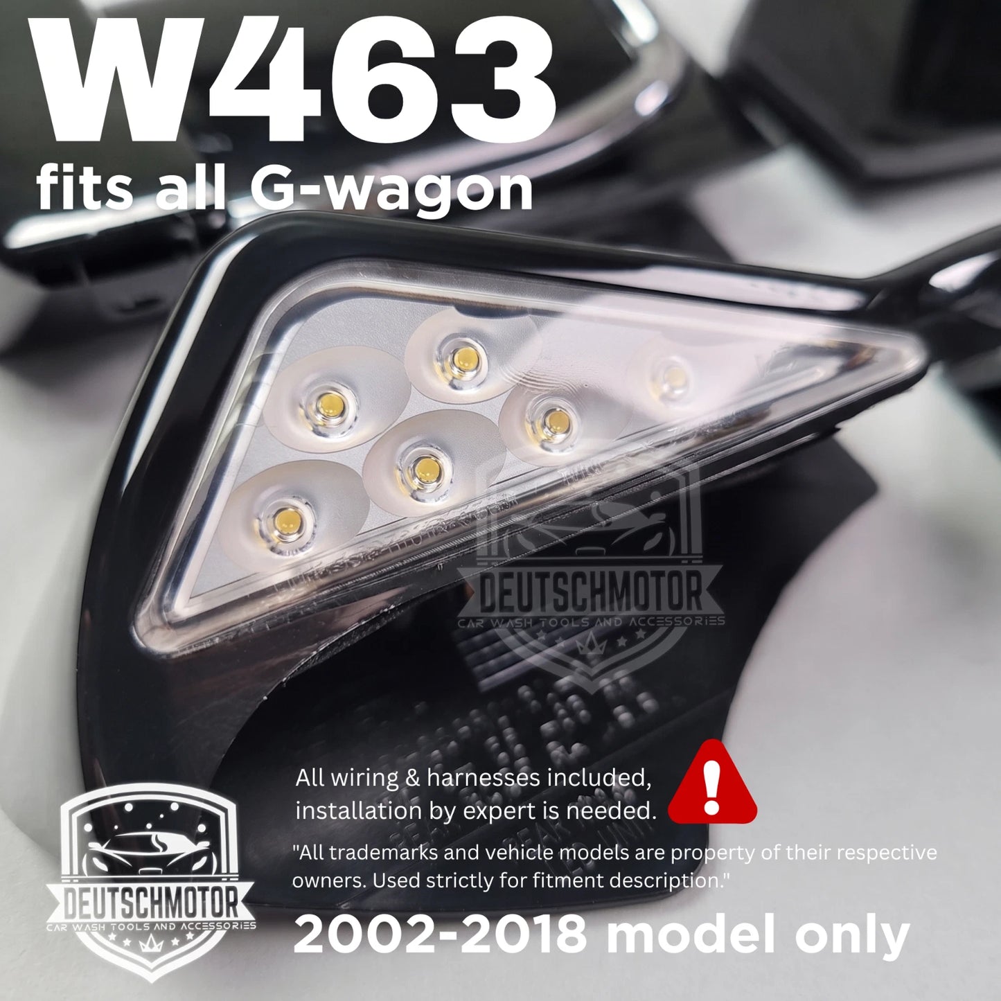 W463 side led light 1987-2018 G63 G500 4x corners for running board for Mercedes