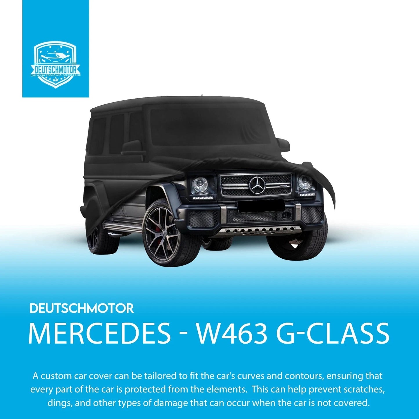 W463 outdoor car cover G550 G63 Mercedes G580 + German license plate DE custom