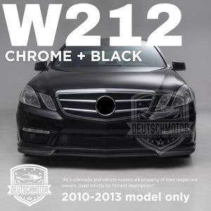 for Mercedes w212 E350 E550 E63 front grille Chrome E-class 2010-2013 black mesh