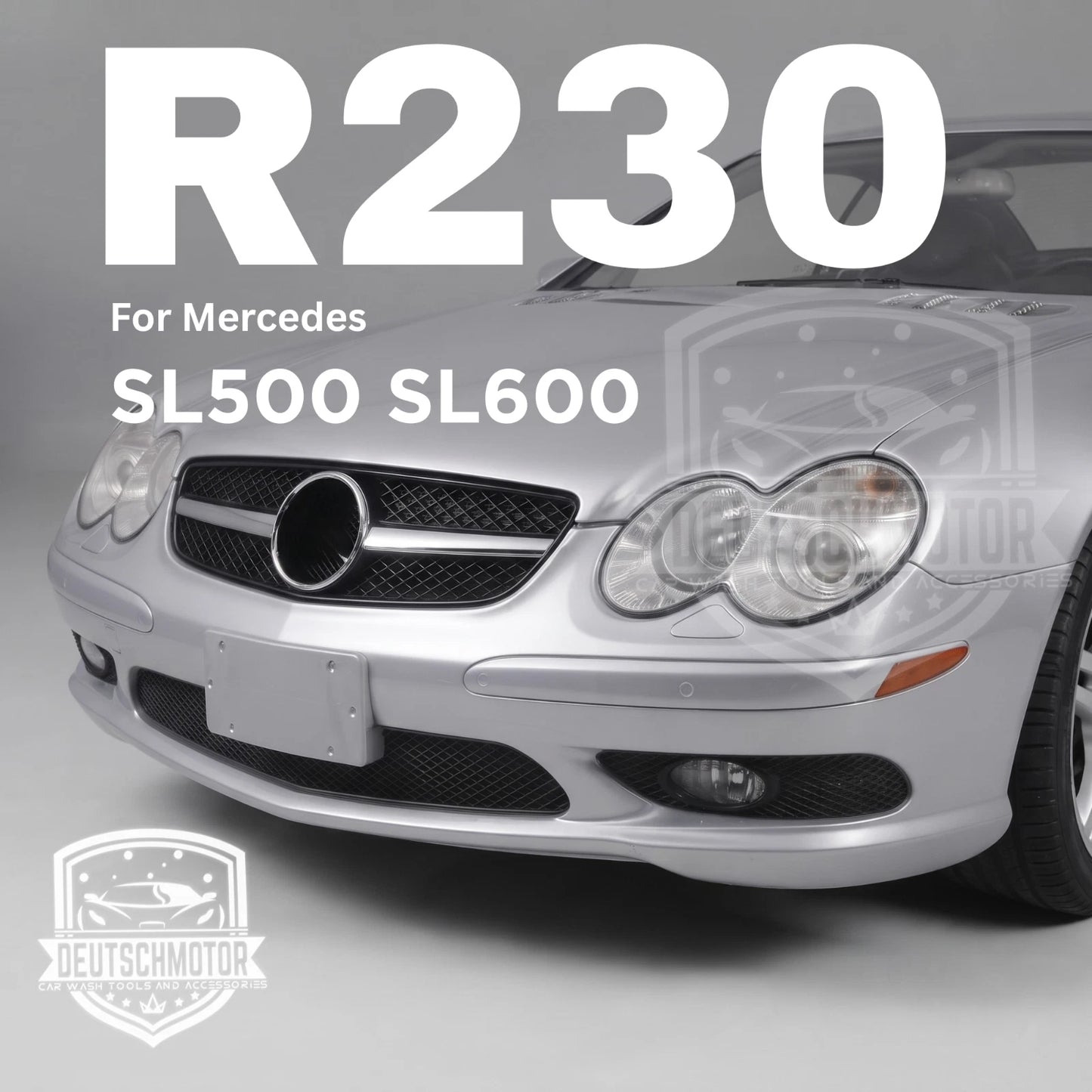 for Mercedes R230 SL500 SL55 Grille front Grill black 1FIN 2003-2006 + Led kit