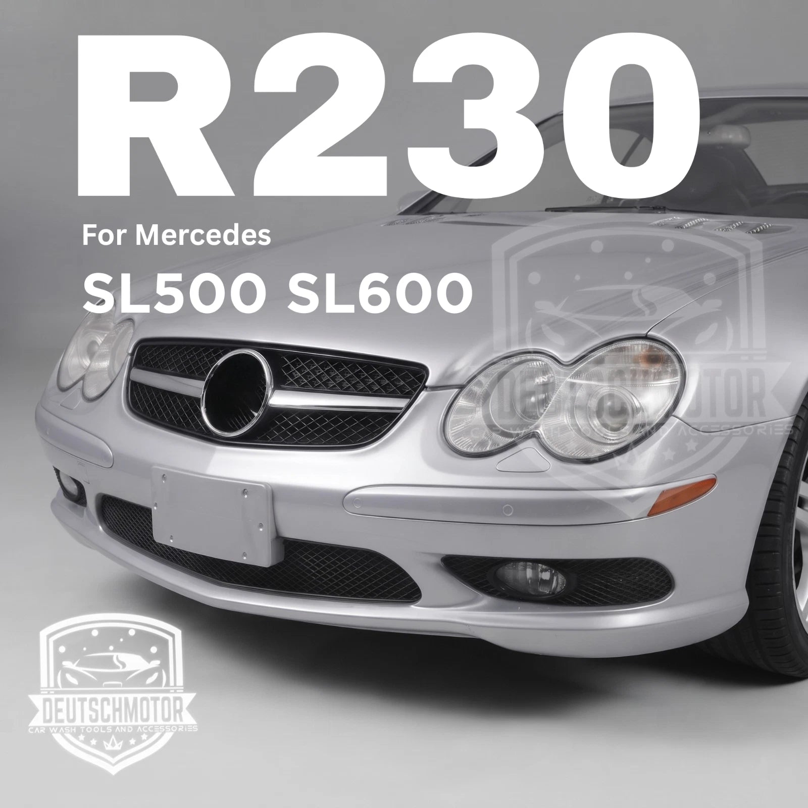 for Mercedes R230 SL500 SL55 Grille front Grill black 1FIN 2003-2006 + Led kit