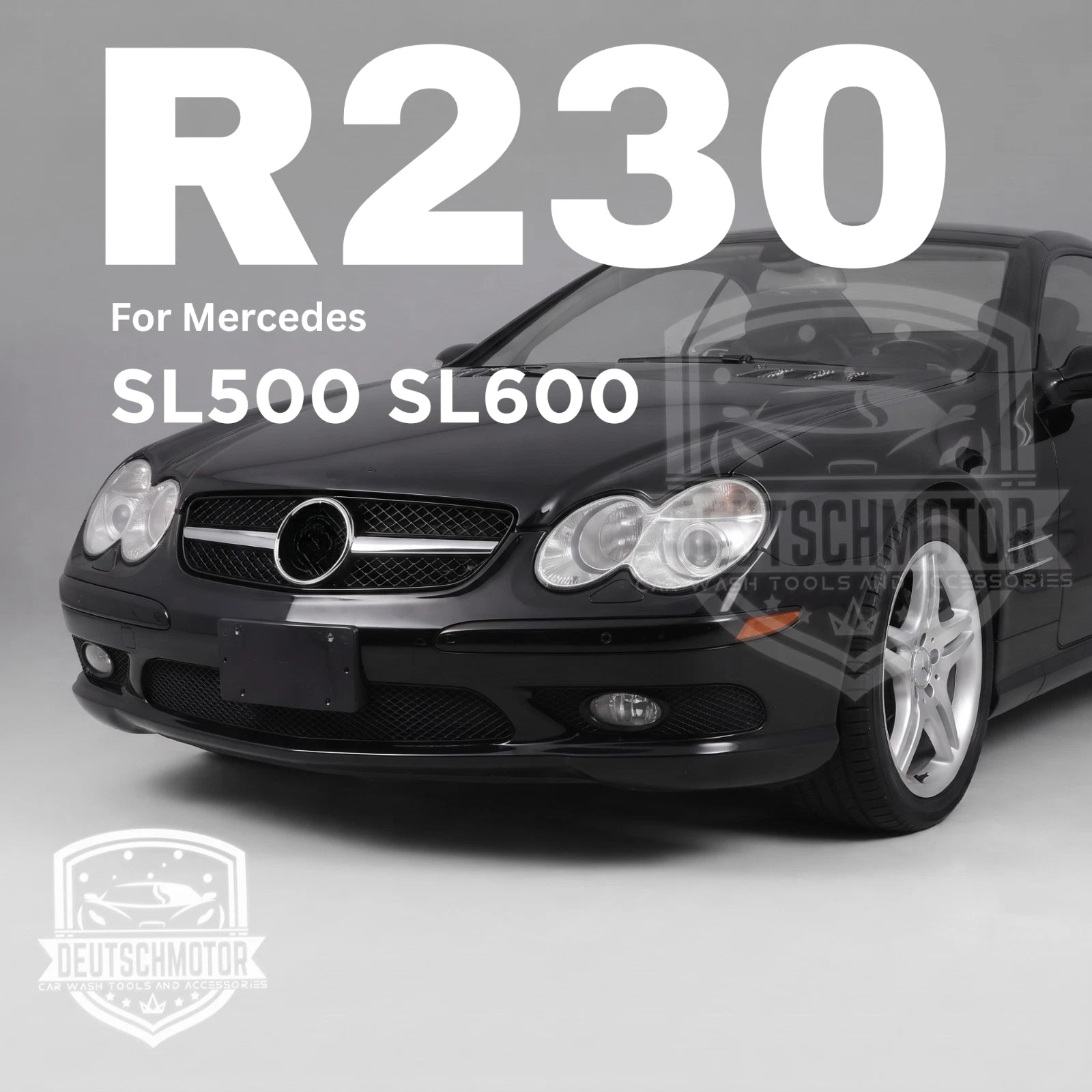 for Mercedes R230 SL500 SL55 Grille front Grill black 1FIN 2003-2006 + Led kit