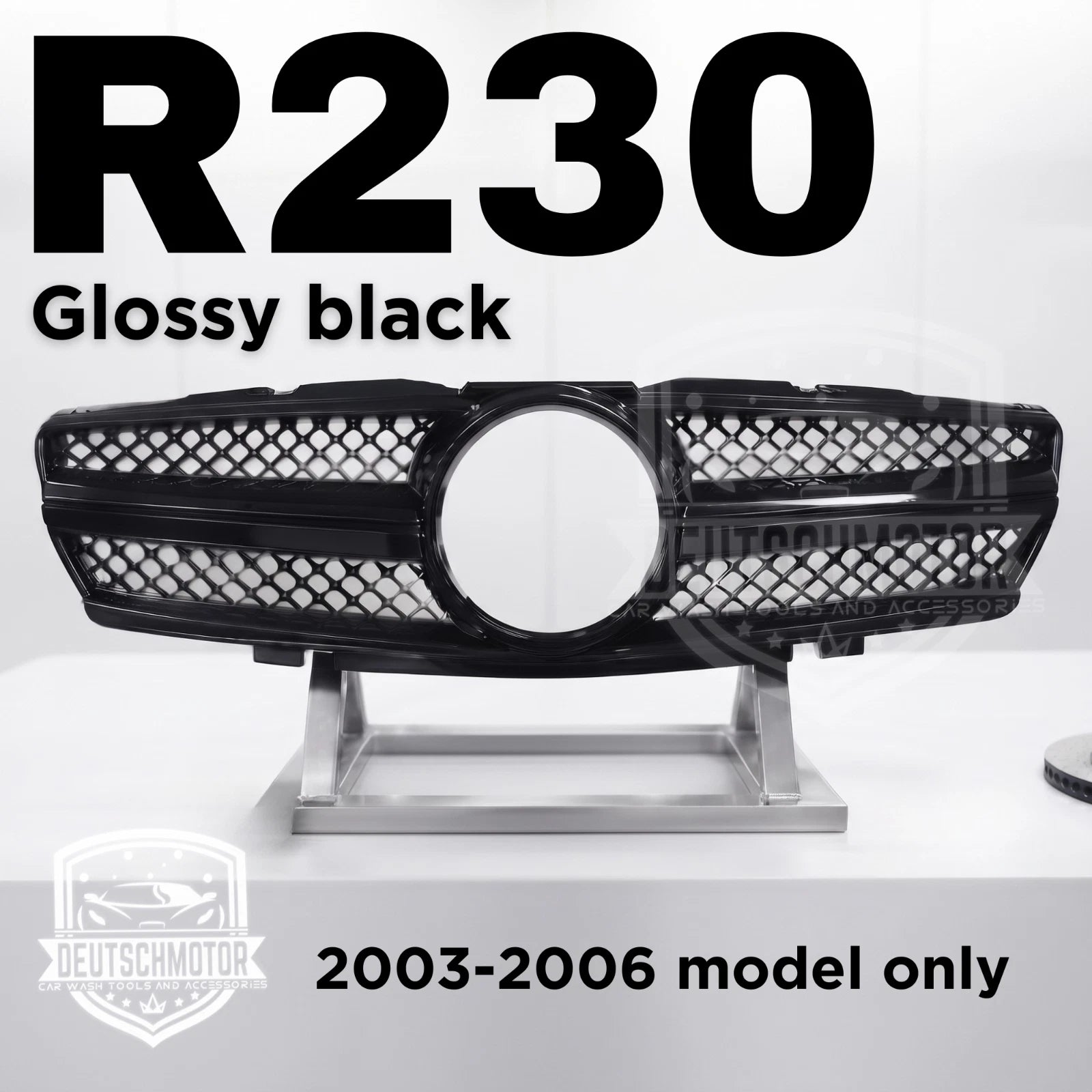 for Mercedes R230 SL500 SL600 Grille front Grill 100% glossy paint 2003-2006