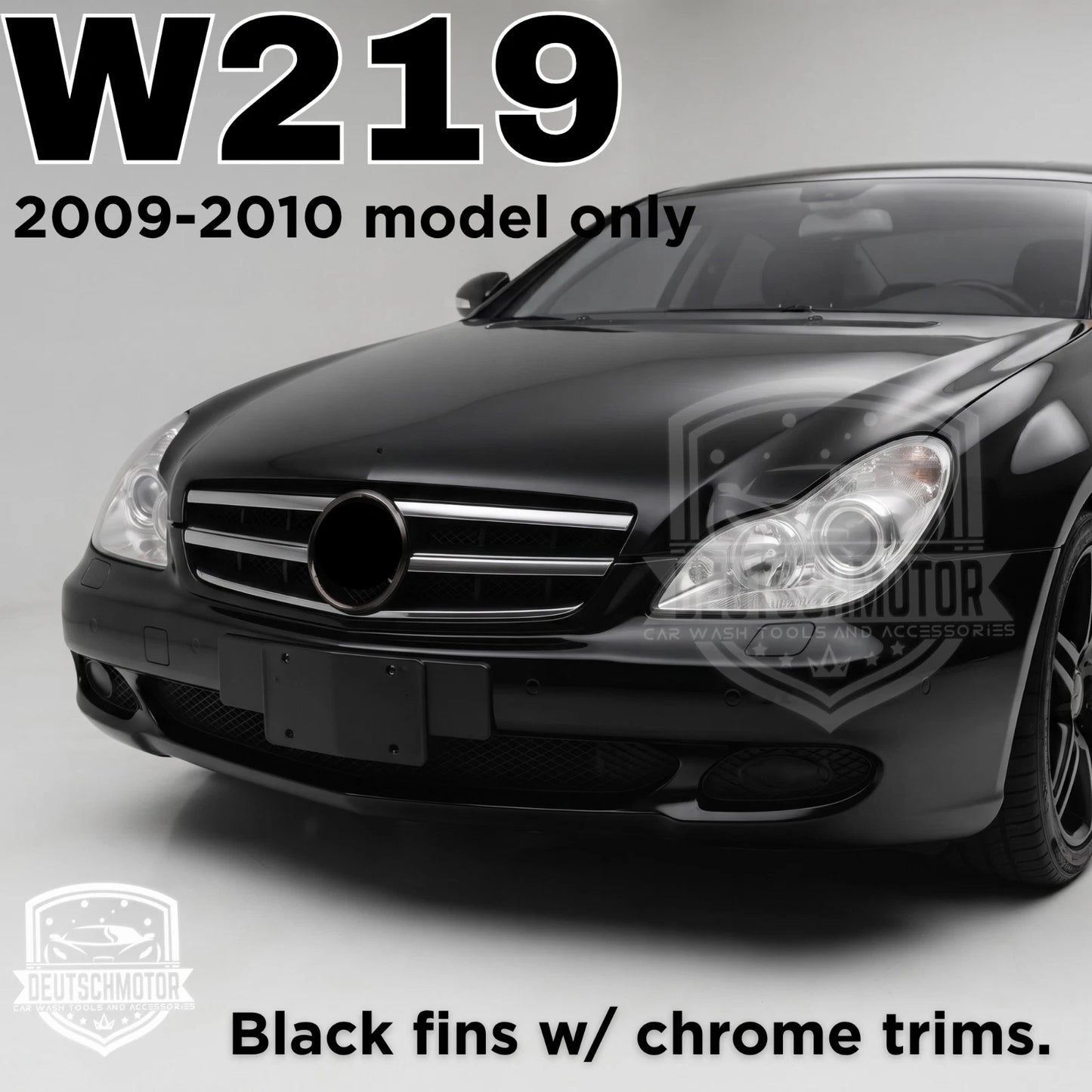For Mercedes W219 3 fins CLS550 CLS63 CLS55 Grille 2009 2010 black 3-louvre