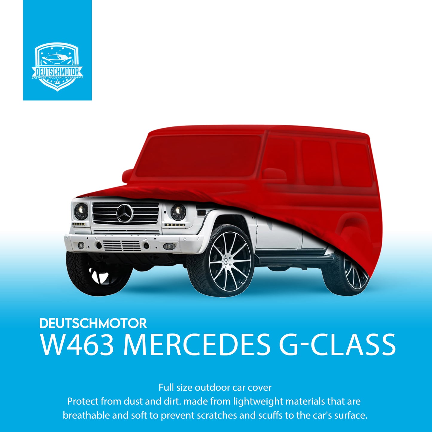 Deutschmotor W463 메르세데스 전체 야외 자동차 커버 스토리지 G320 G500 G350 G63 G65 방수 자외선 보호 W464 