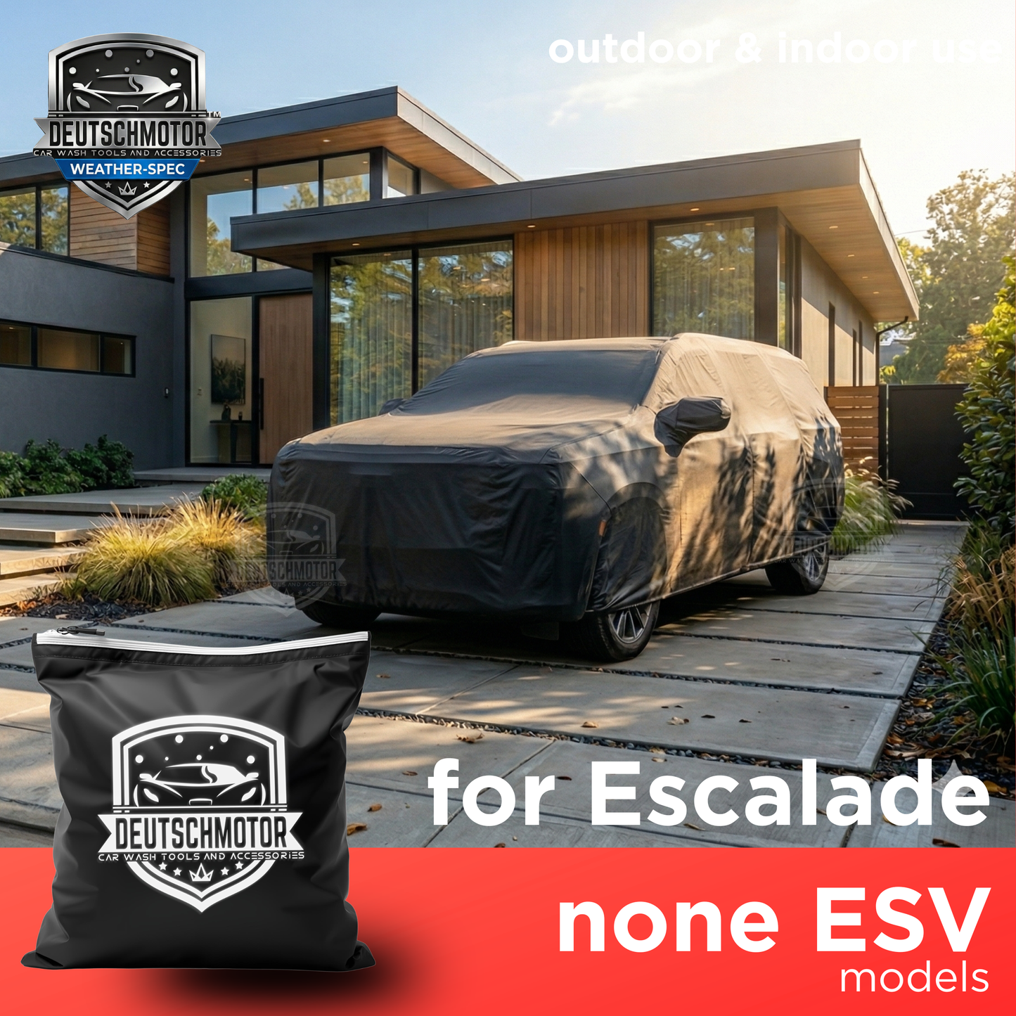 Premium car cover for Cadillac Escalade ESV standard wheel base Water Resistant UV Rays Hail Protection Storage Winter Snow (semi-custom)