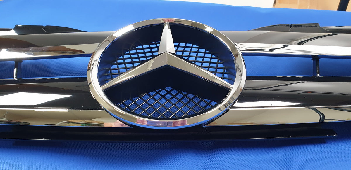 Mercedes R170 SLK 전면 스포츠 그릴 SLK230 SLK 2fin 블랙 그릴 1997-2002