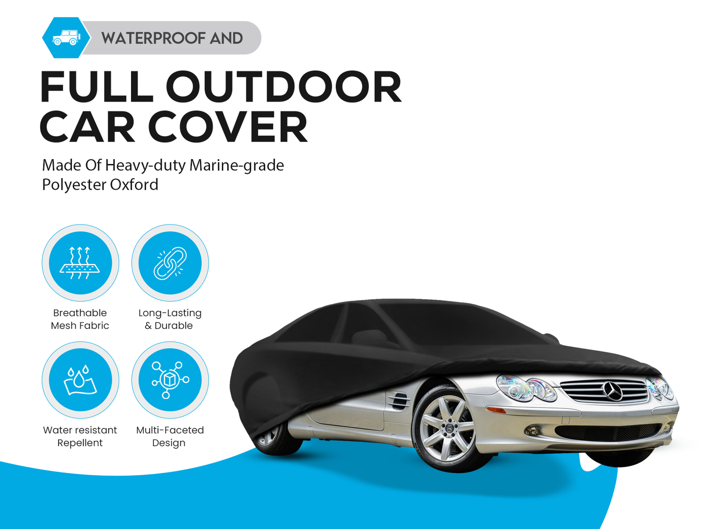 R230 SL-class outdoor SL500 SL600 SL63 AMG car cover Mercedes gust strap