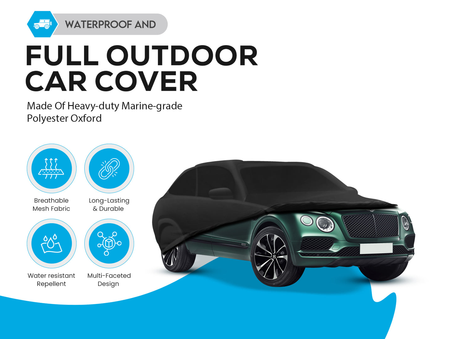 Deutschmotor Bentley Bentayga 2016-2023 Full Size Premium Outdoor car Cover Storage Water Resistant Protect UV Rays