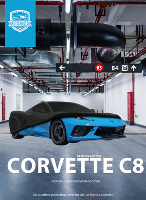 コルベット C8 屋外全天候保護太陽 UV ダストカーカバーランドローバー屋外外装フルサイズ