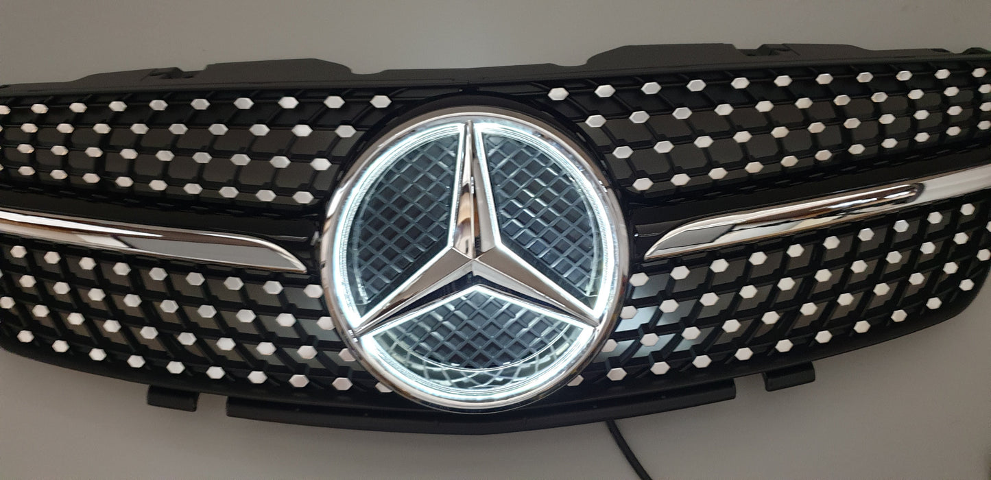 Mercedes Diamond R230 SL AMG grille for Mercedes SL500 SL600 SL63 2003-2006 with LED kit