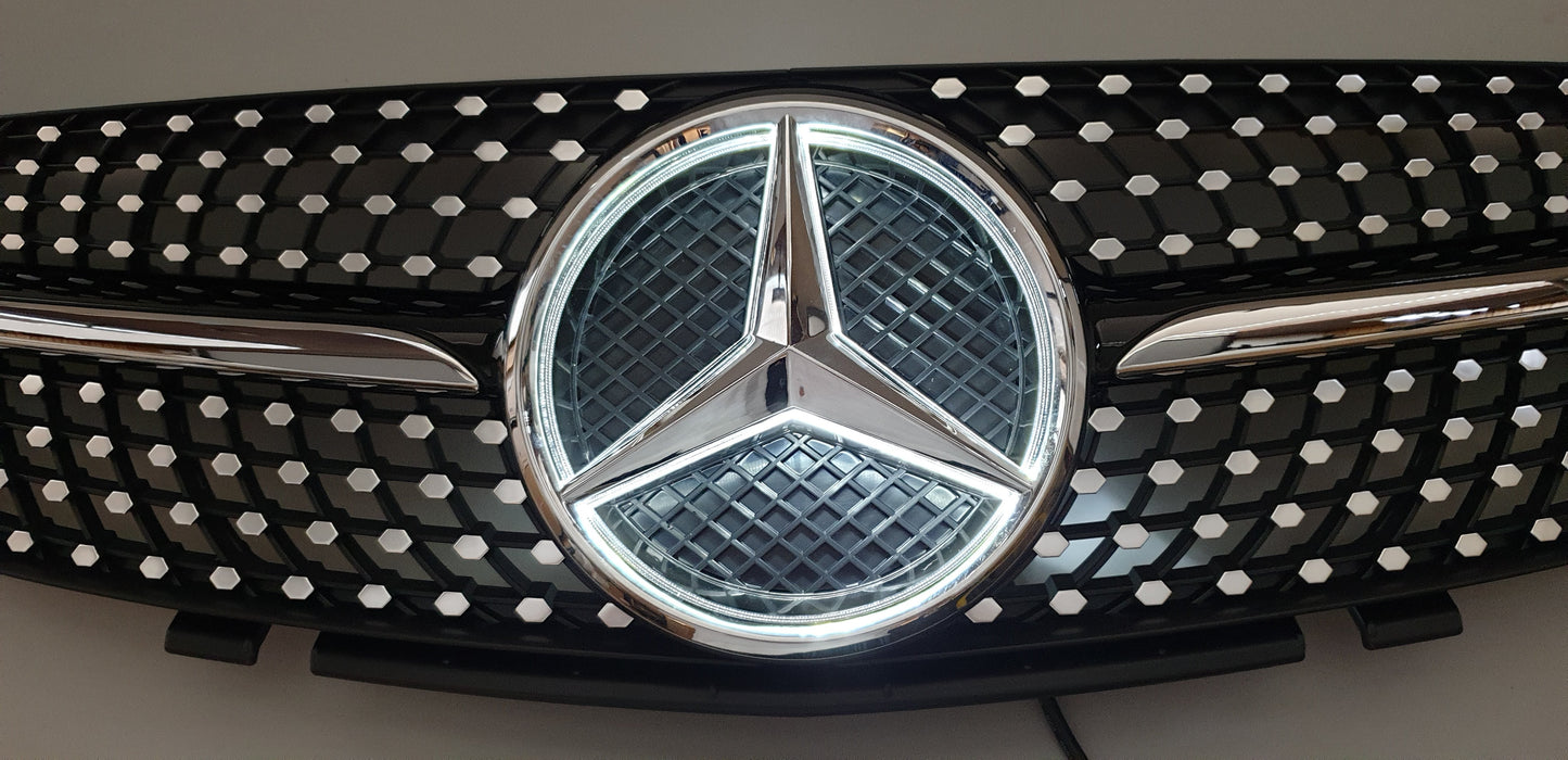 Mercedes Diamond R230 SL AMG grille for Mercedes SL500 SL600 SL63 2003-2006 with LED kit